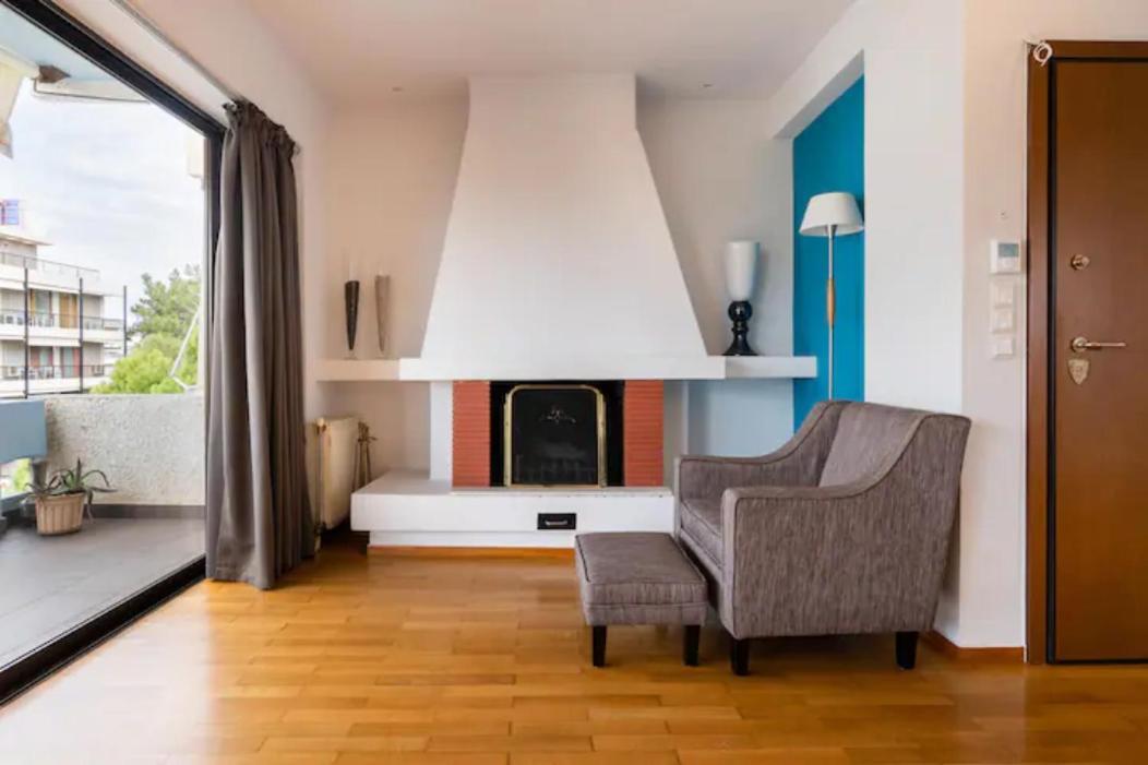 Βright Walled Designed Apt In Glyfada Center Athene Buitenkant foto